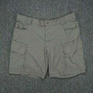 Duluth Trading Shorts Mens 40 Green Flex Dry On The Fly Cargo Pockets Relaxed